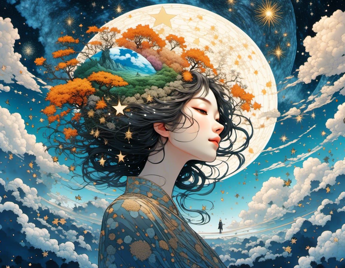 Mother Nature Manhwa Illustration in Fantasy Style