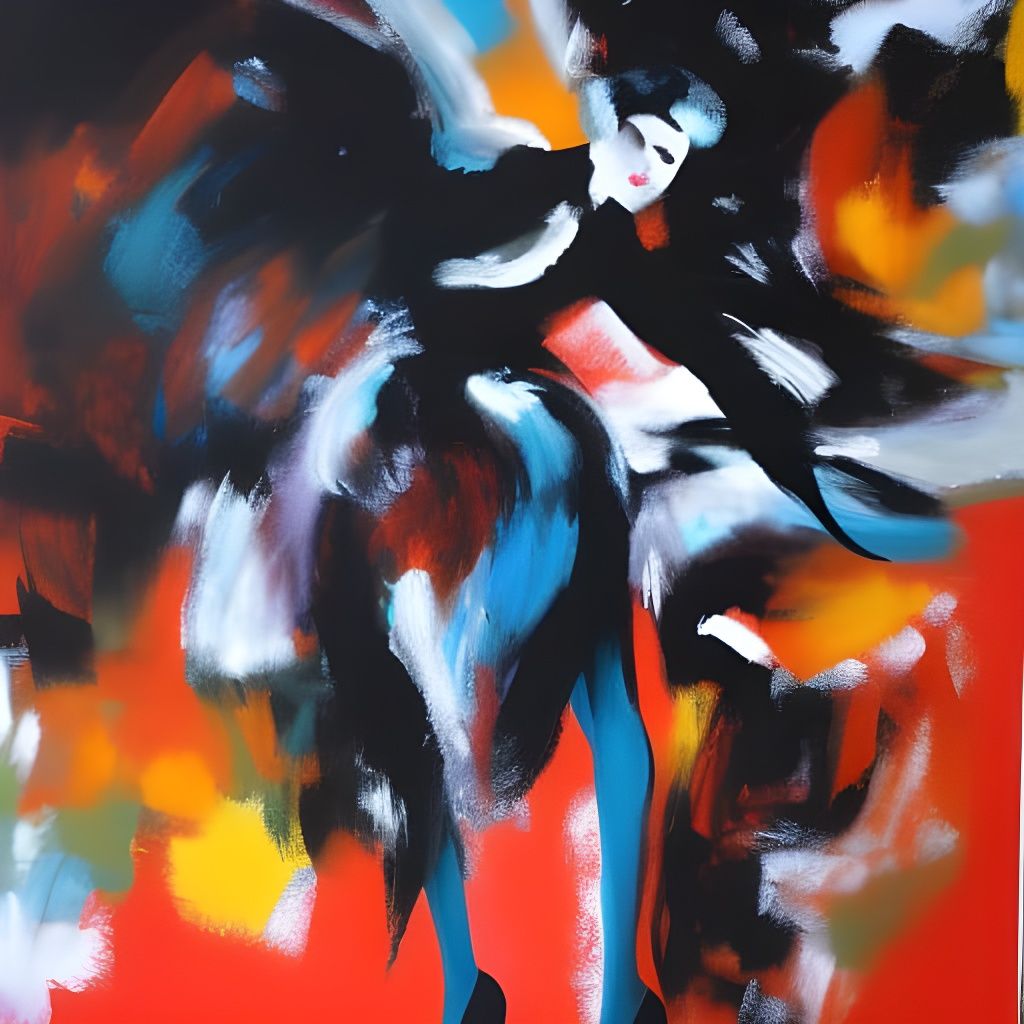 Abstract Latin Dancer in Black and White