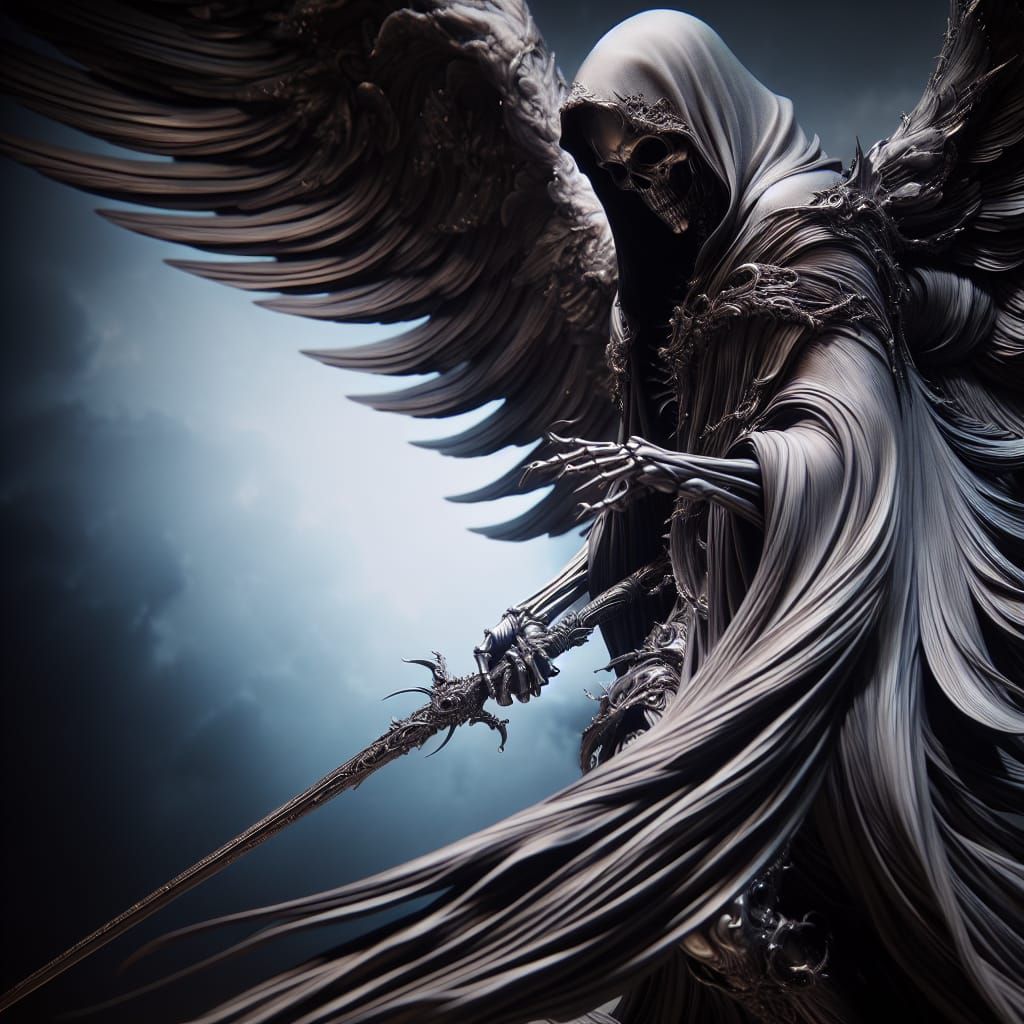 Celestial Angel of Death with Sword in High Definition
