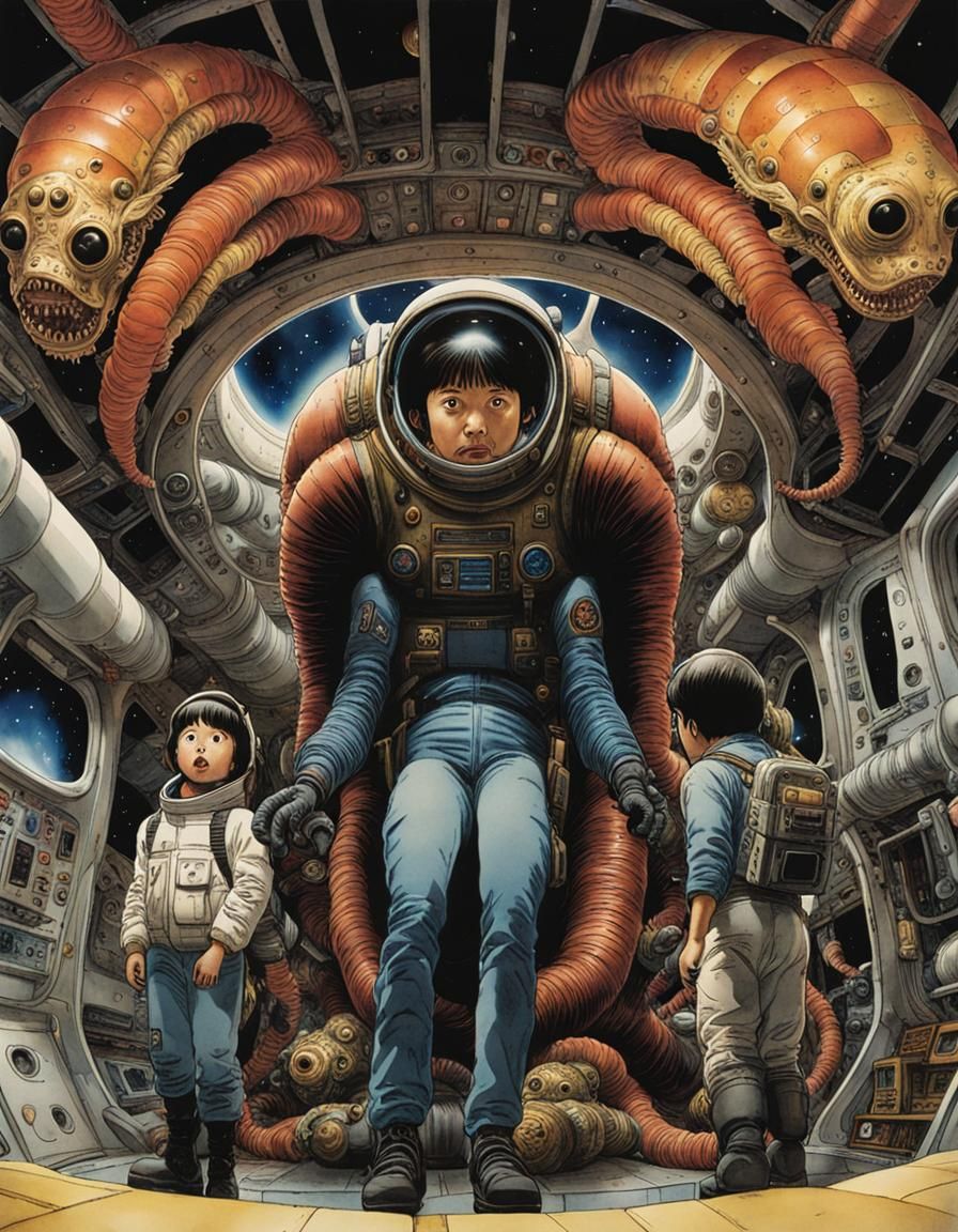 Freak Astronauts Explore Grotesque Spaceship