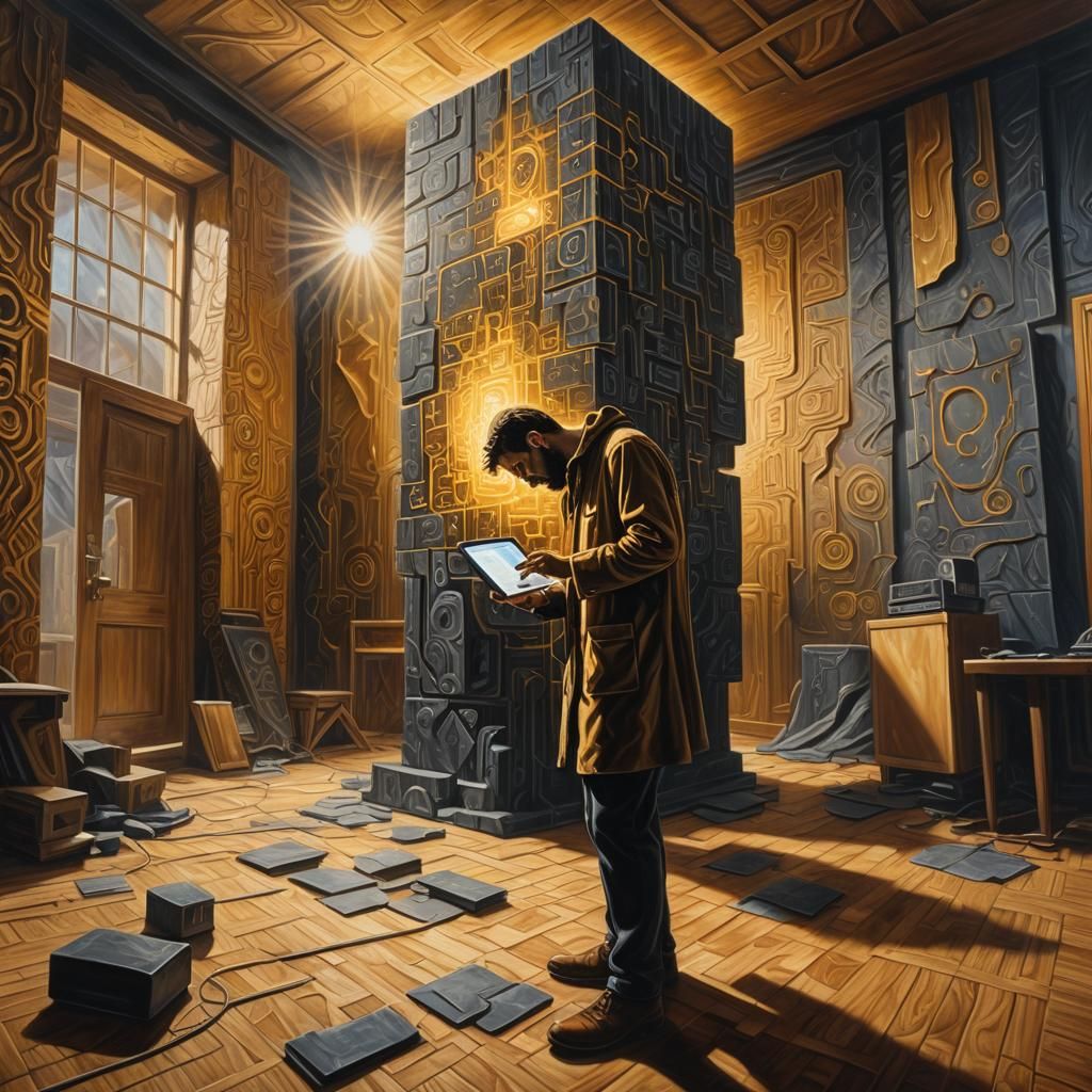 A confused computer programmer with a found chemically charg...