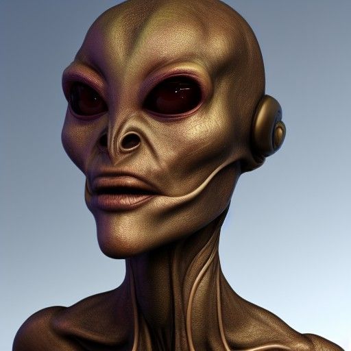 Attractive Female Alien Humanoid in Photorealistic 8K