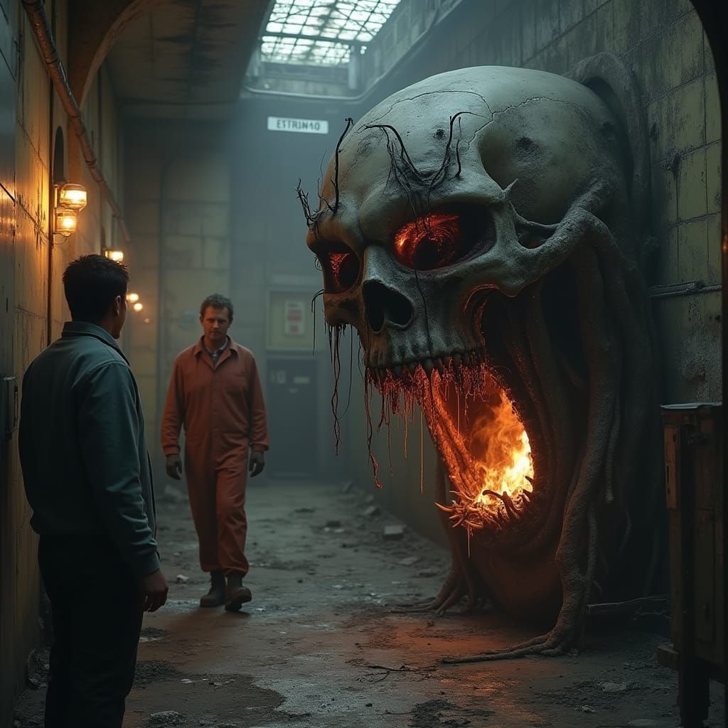 Nightmarish Ghost Haunts Crumbling Crematorium