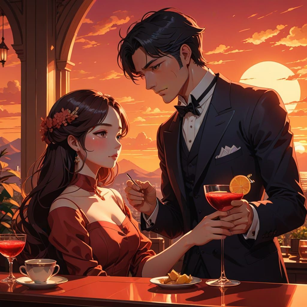 Comforting Anime Moment of Pampering and Luxury