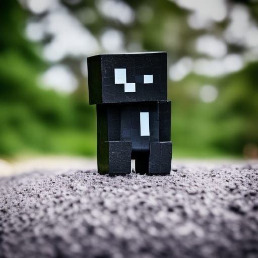 Minecraft Enderman in Sharp Focus