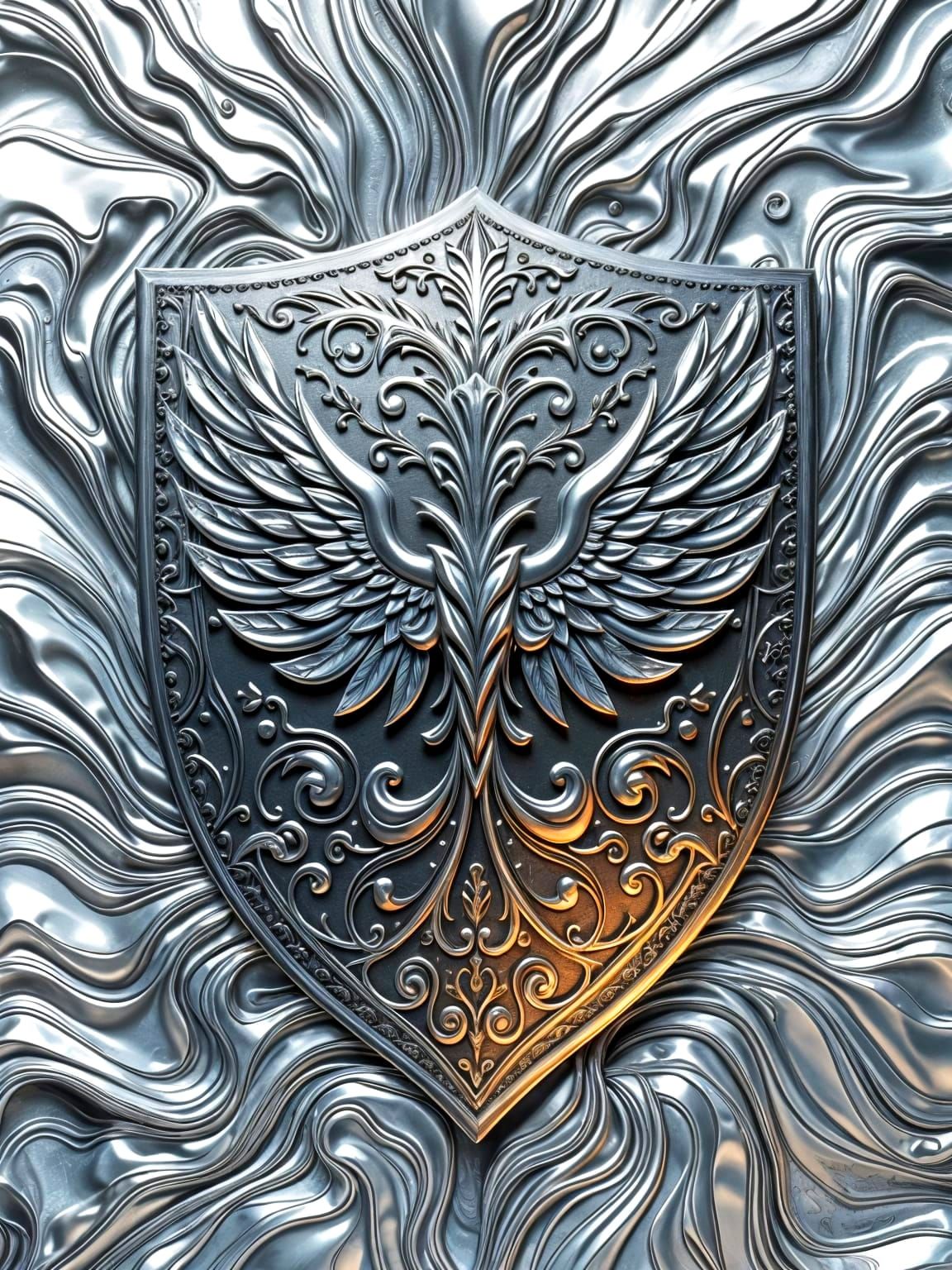 Ethereal Silver Metallization in Futuristic Harmony