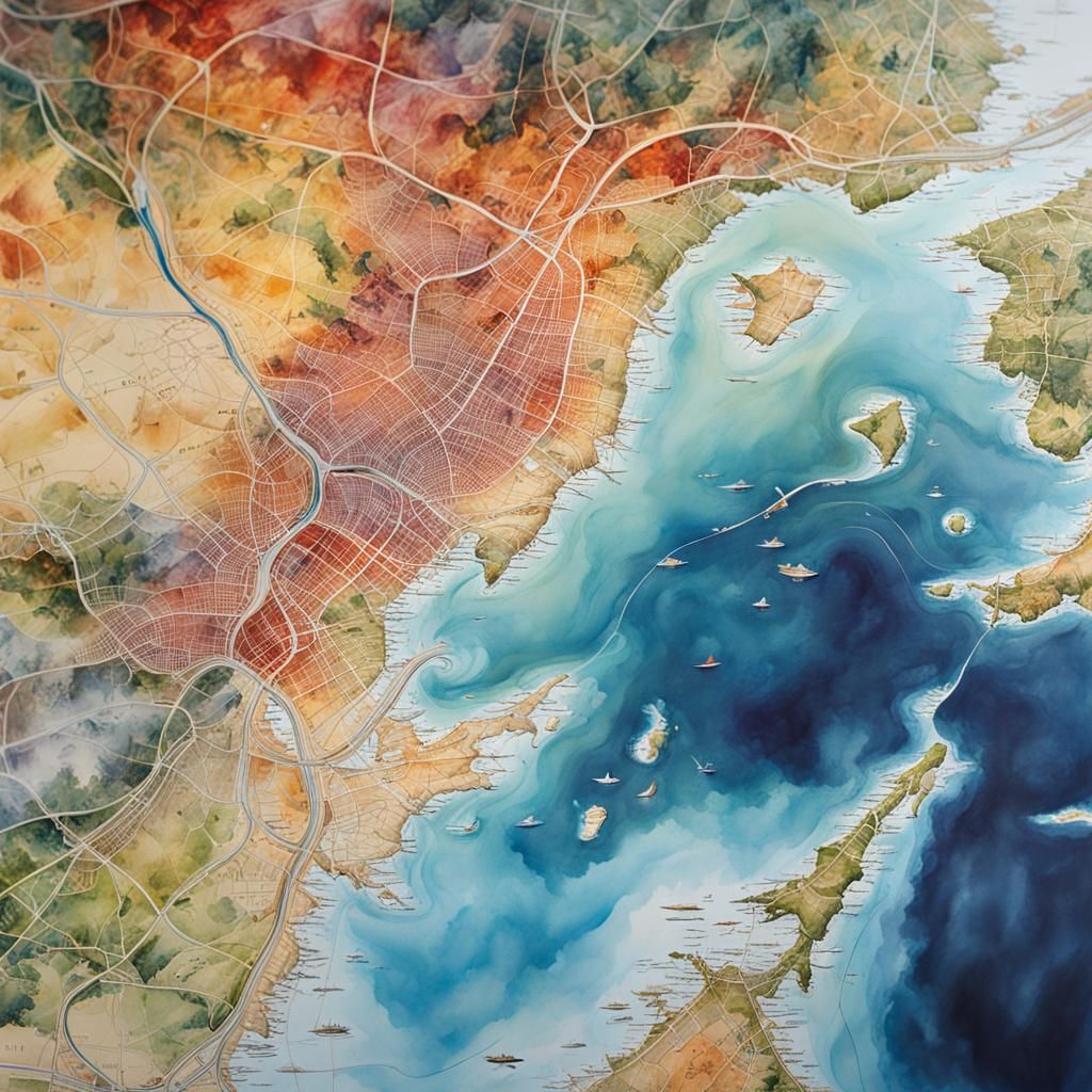watercolor map
