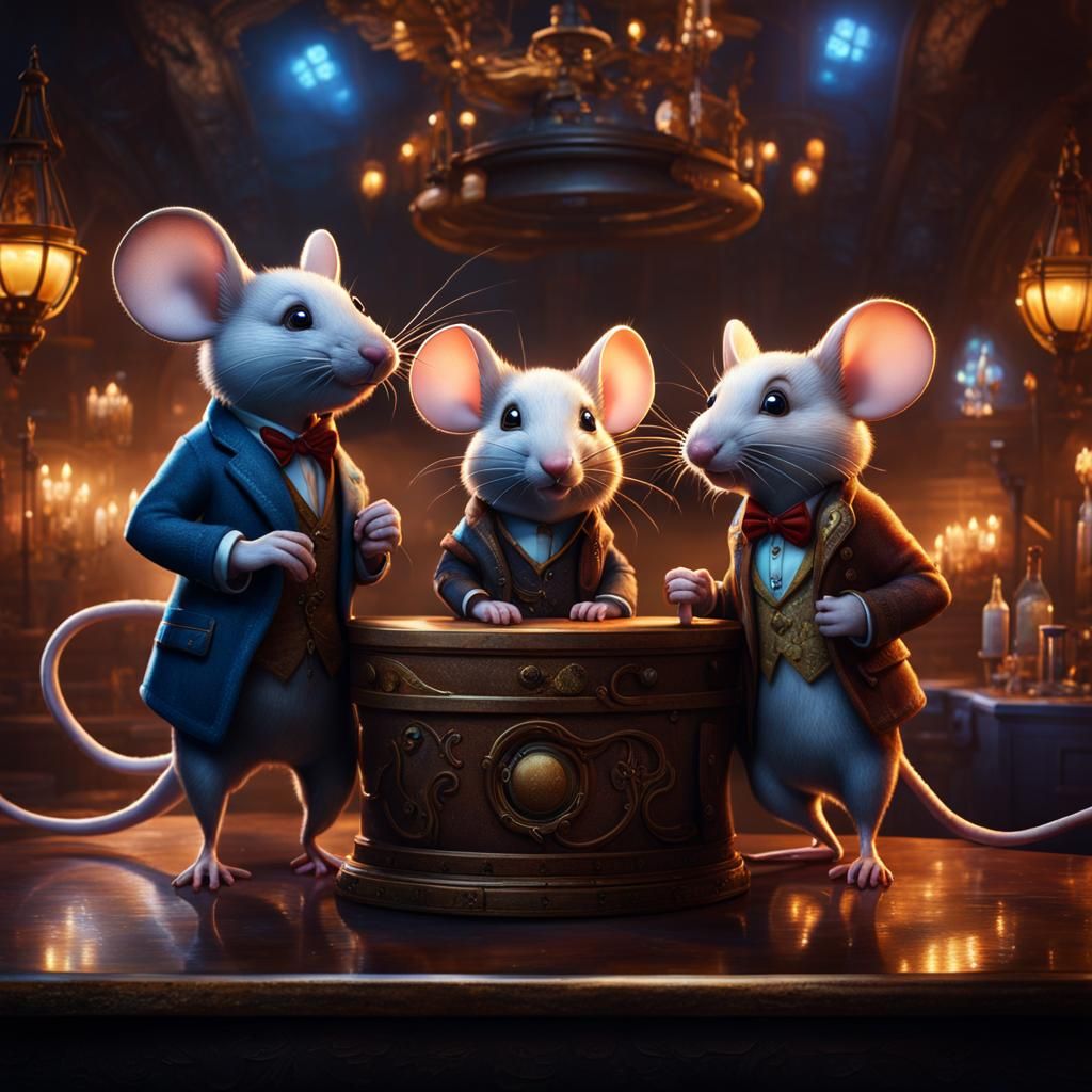 Mice at a Nightclub: Fantasy Concept Art