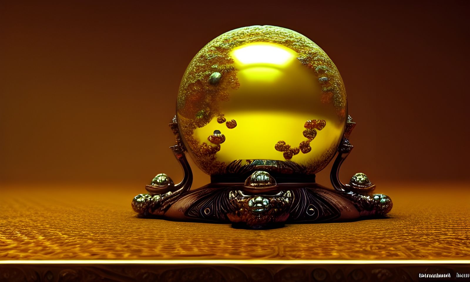 Mysterious Crystal Ball in Exotic Photorealistic Style