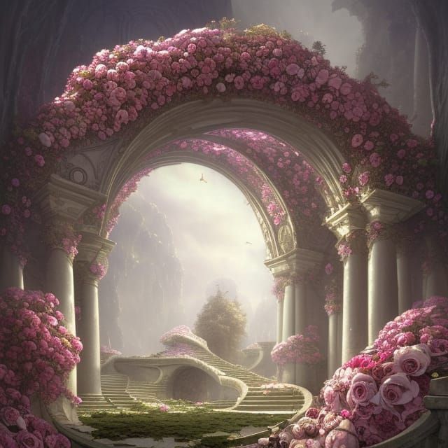 Fairytale Garden Arch in Surreal Style