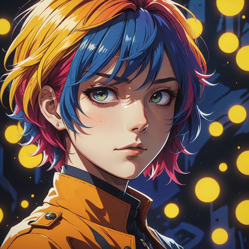 Anime Key Visual of Amazing Person in Studio Trigger Style