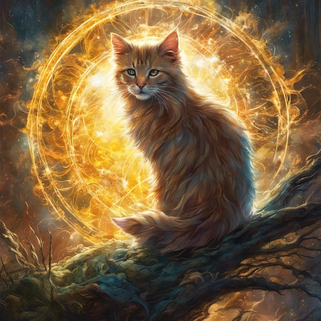 Radiant Kitten: A Beacon of Divine Light