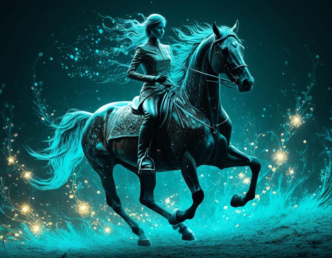 Ethereal Death Rides a Horse in Floral Style