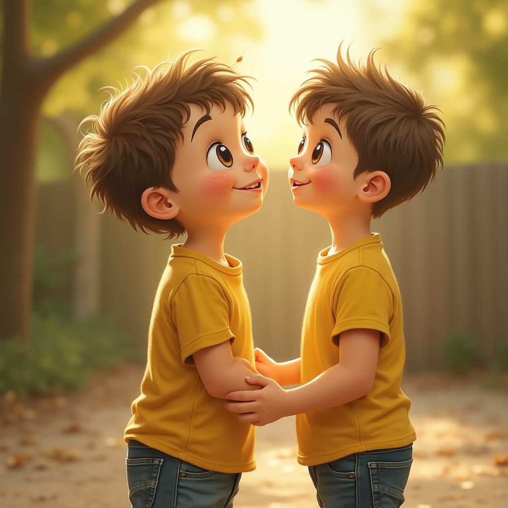 Adoring Boy Looks Up to His Dad in a Heartwarming Moment