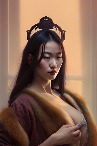 Mongolian Woman in Furs: Volumetric Lighting