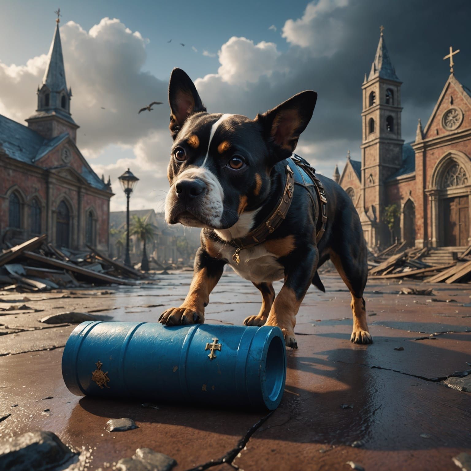 Catholic Dog's Heroic Push-Ups Post-Hurricane