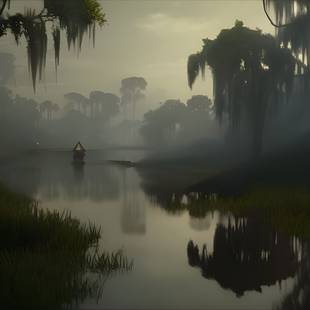 Photorealistic Louisiana Bayou Concept Art