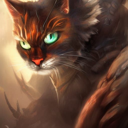 God of War Cat Concept Art in 8K