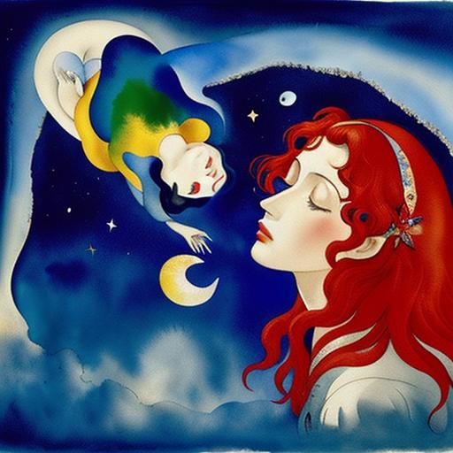 Surreal Dreamscape in Watercolor and Ink