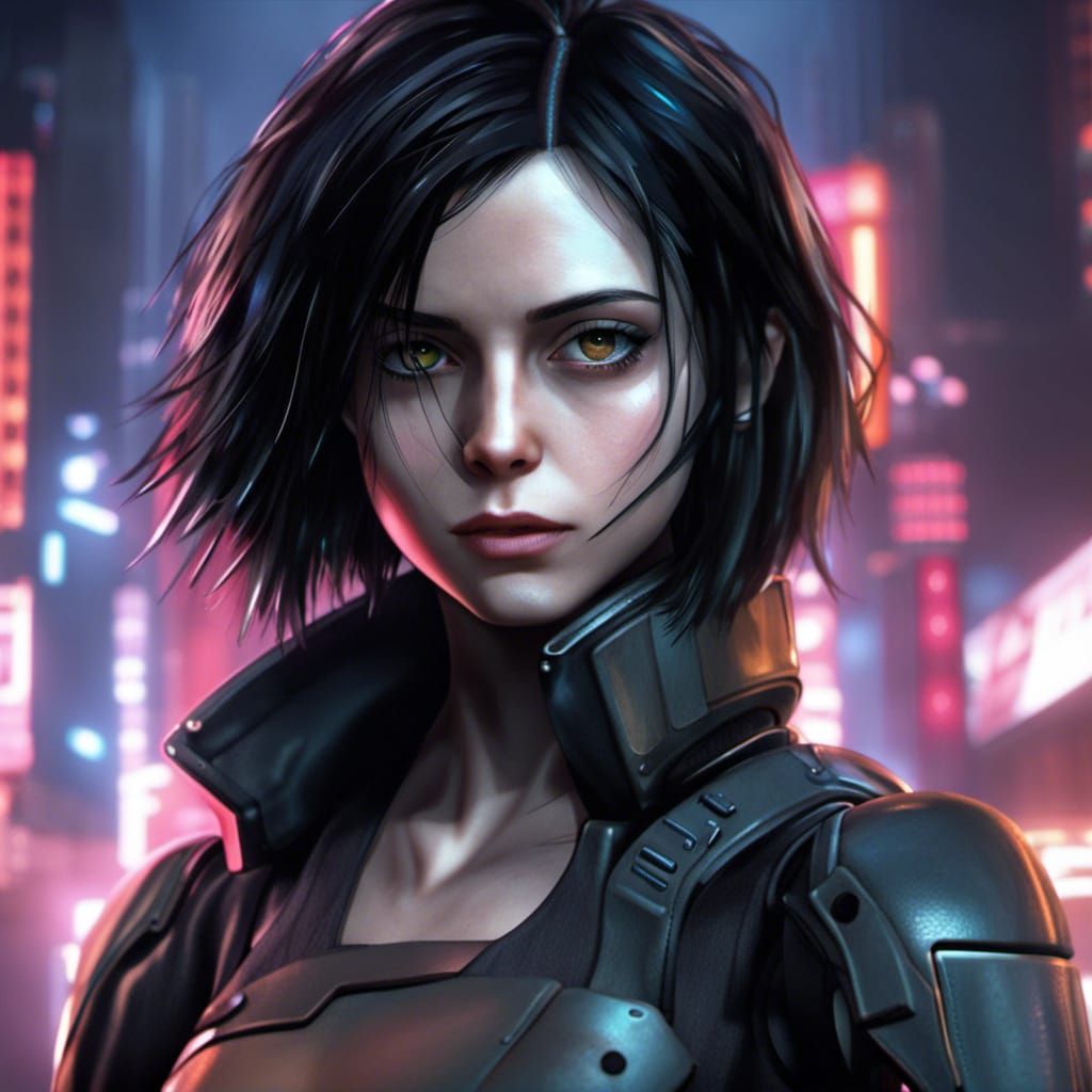 Android Alita in Cyberpunk 2099 Style