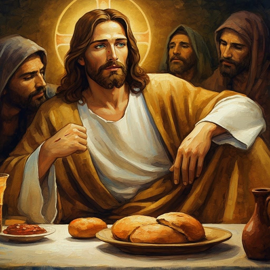 So while reclining next to Jesus, he asked him, “Lord, who is it?” Jesus answered, “It is the one to whom I give this pi...