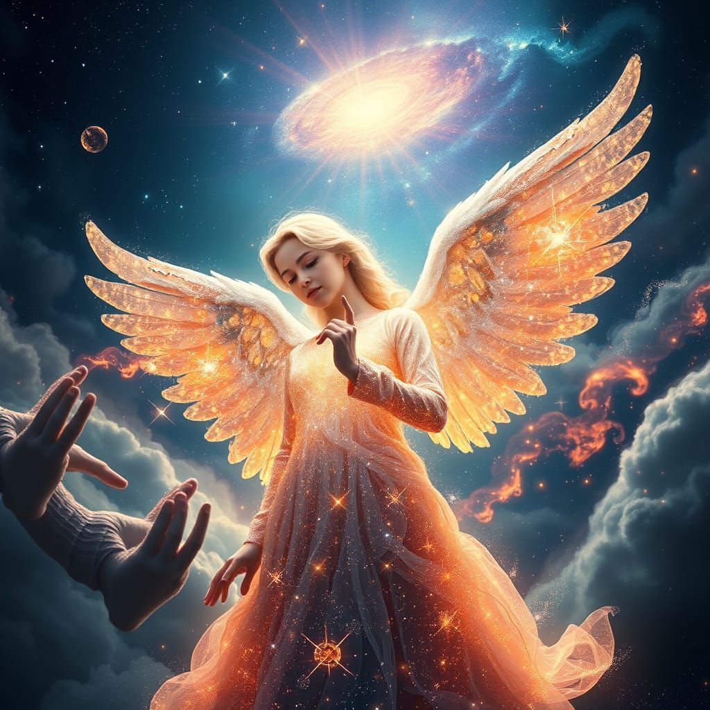 Celestial Being in Shimmering Stardust