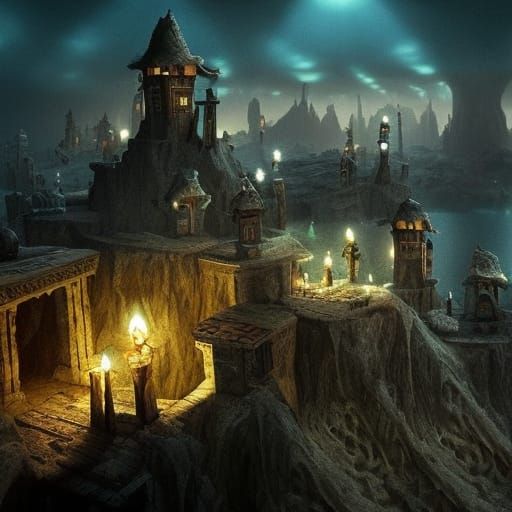 Epic Underground Goblin Town by the Sea