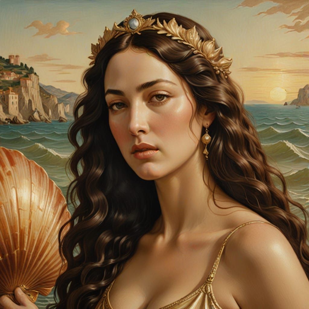 Monica Bellucci as Venus in Renaissance Style