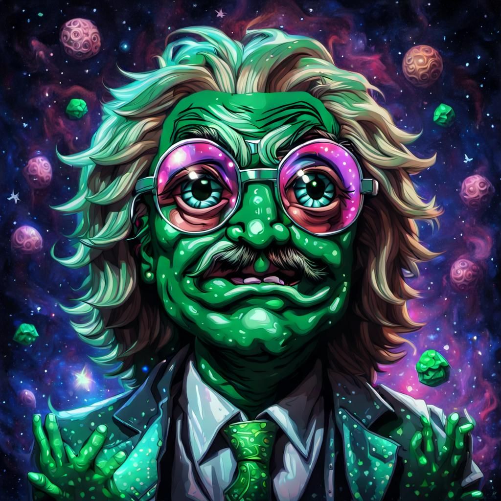 Chibified Old Gregg in Holographic Astral Style