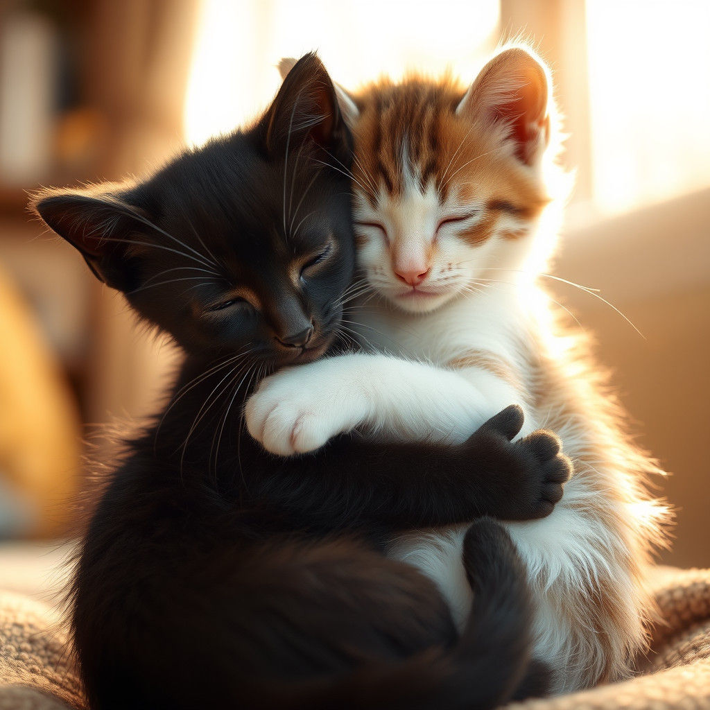 Heartwarming Slumber Scene in Cozy Lounge