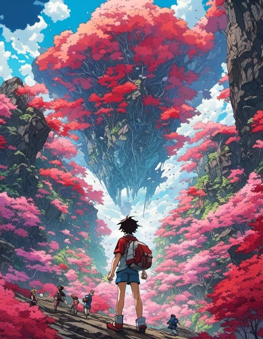 Ash Ketchum Steps on Beetle in Anime Style