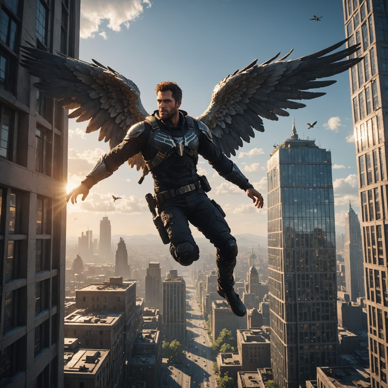 Epic Angelic Rescue in 3D Cinematic Style