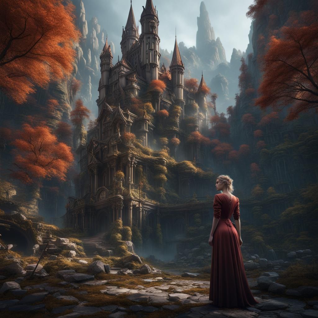 Detailed Matte Painting of Kate in Deep Color