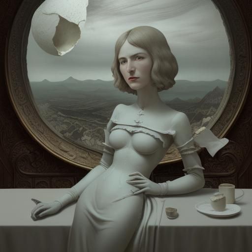 Surreal Eggscape: A Cinematic Digital Painting