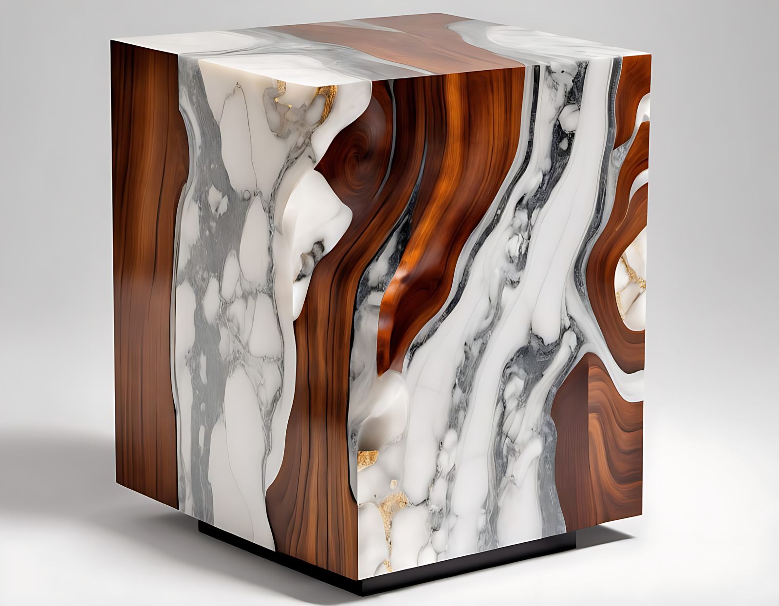 A piece of modern art created from various kinds of highly p...