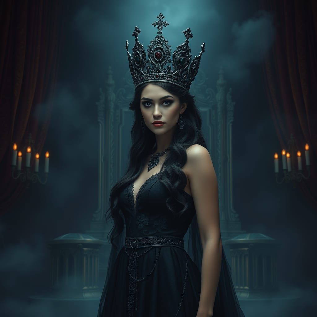 Gothic Queen in Victorian Crown