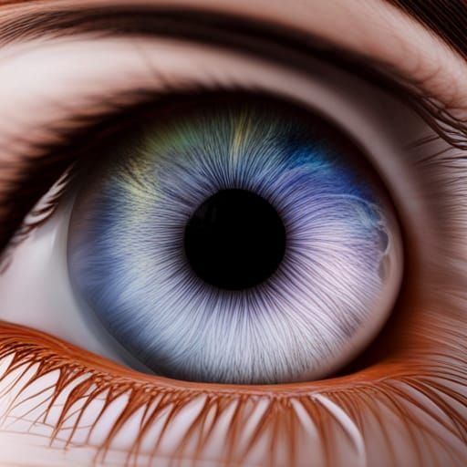 Eye Reflecting White Light