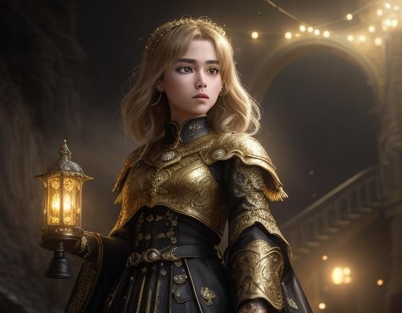 Epic Underground Fortress City in Cinematic Lighting