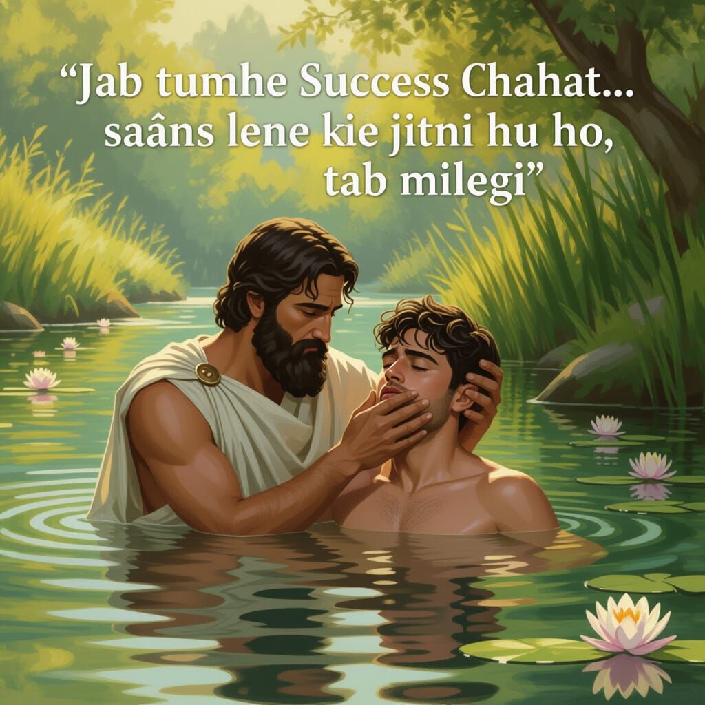 Socrates Teaching a Lesson in the River