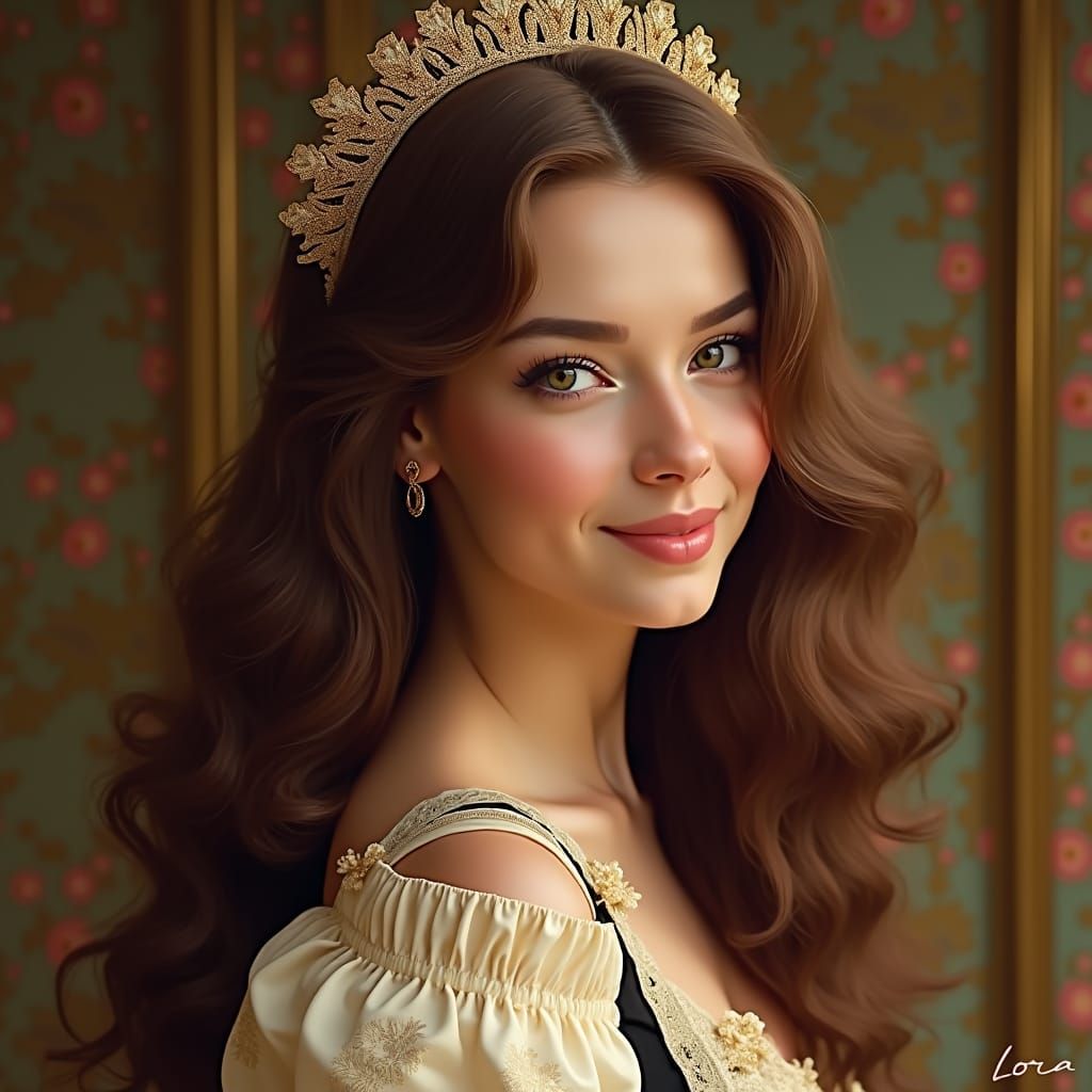 Beautiful French Maid in Baroque Style