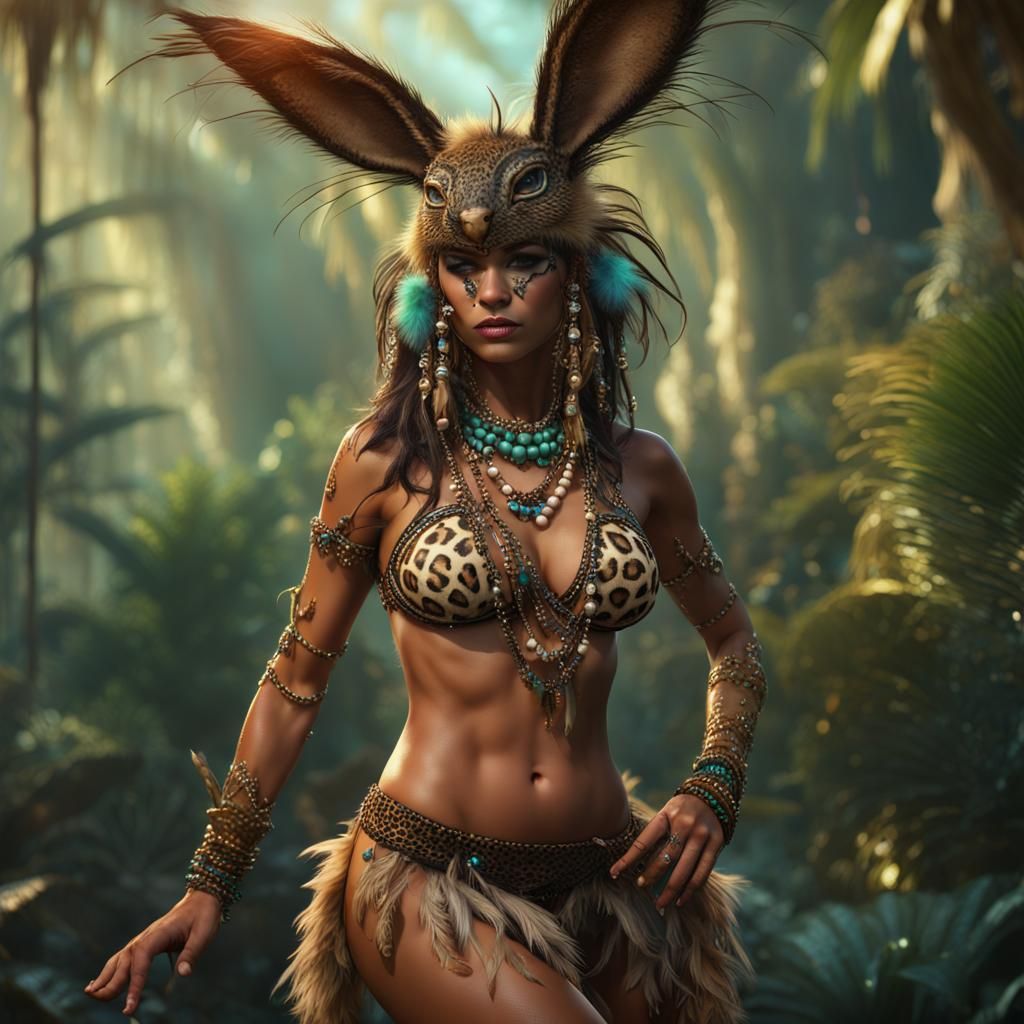 Mystic Forest Dancer: Bunny Iguana Fusion in Tahiti