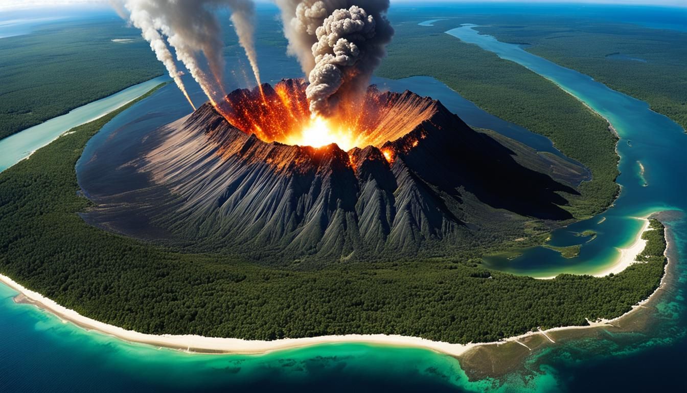 Cretaceous Meteor Impact Over Yucatan: Orbital View