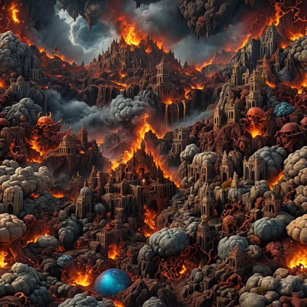 Heaven and Hell in Hyperrealistic Concept Art