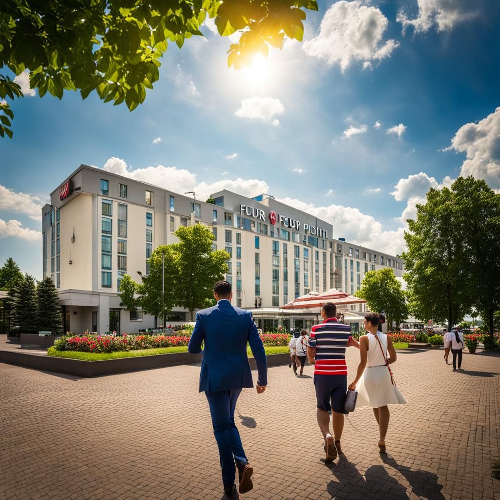 Four Points Hotel in Budapest on a Sunny Day