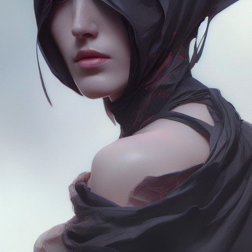 Reaper of Death Portrait in Hyperdetailed Style