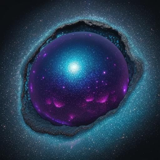 Macro Biological Illustration of Mucin in Iridescent Colors