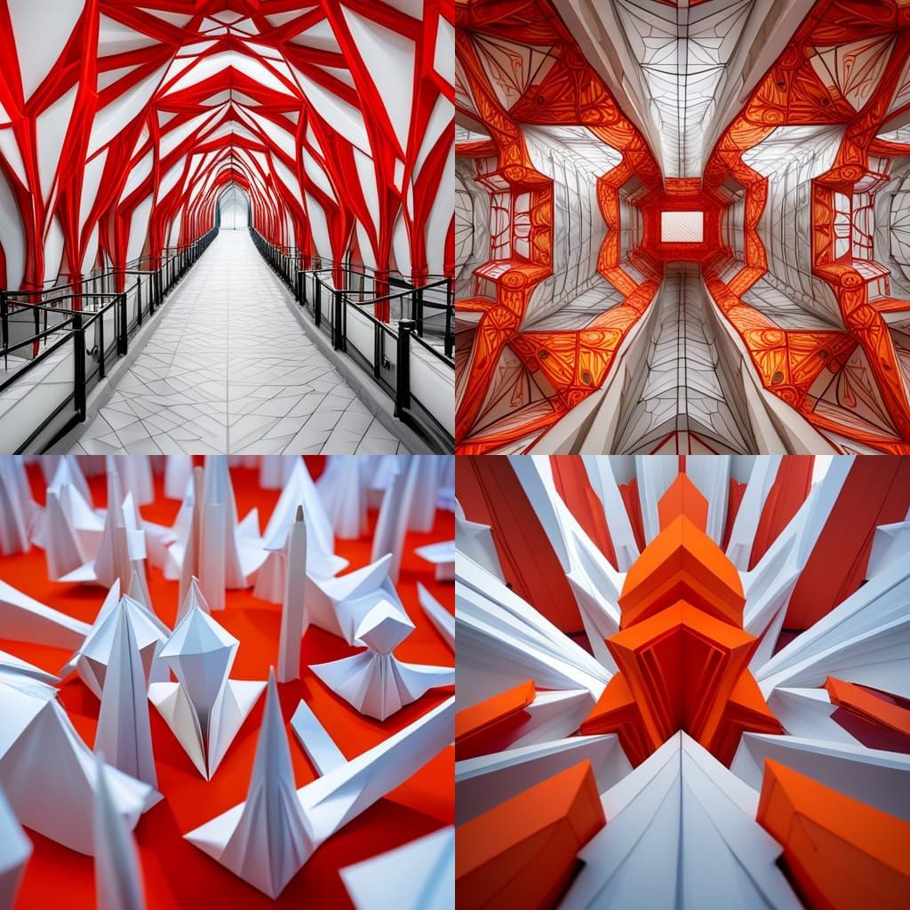 Origami City in Gothic Grandeur Style