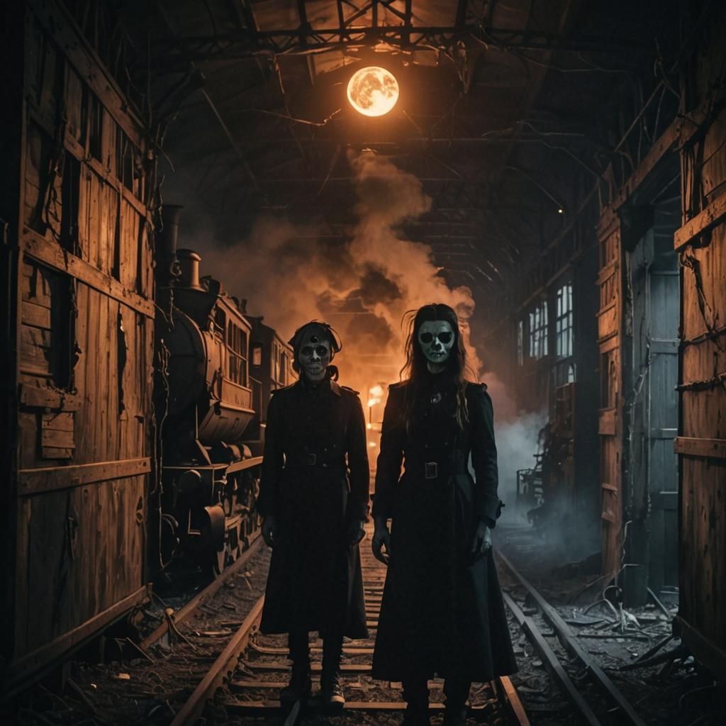 Eerie Satanic Thomas the Train in Abandoned Trainyard