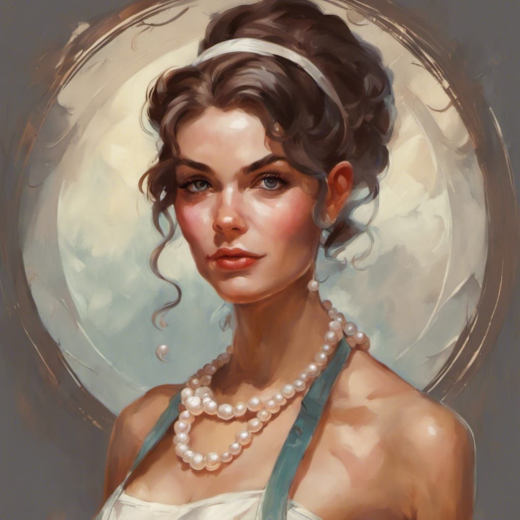 Housewife Portrait in Fantasy Art Style
