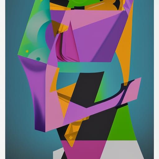 Teenage Mutant Ninja Turtles in Cubist Style